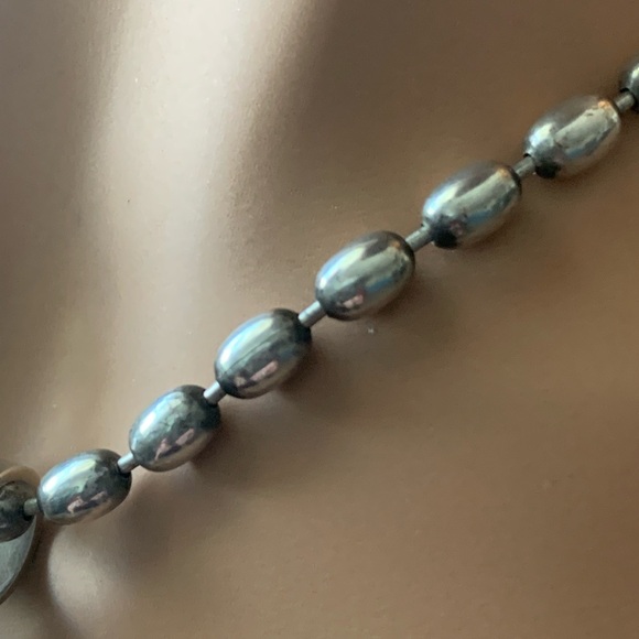 Silpada TAG TEAM - STERLING RARE HTF Spiral Pendant & Bubble Link Chain Necklace - Picture 4 of 10